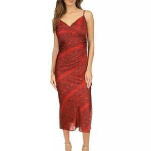 MICHAEL KORSWomen's Python Slip MidiDress NWT SIZE S PERFECT FOR VALENTINE’S DAY